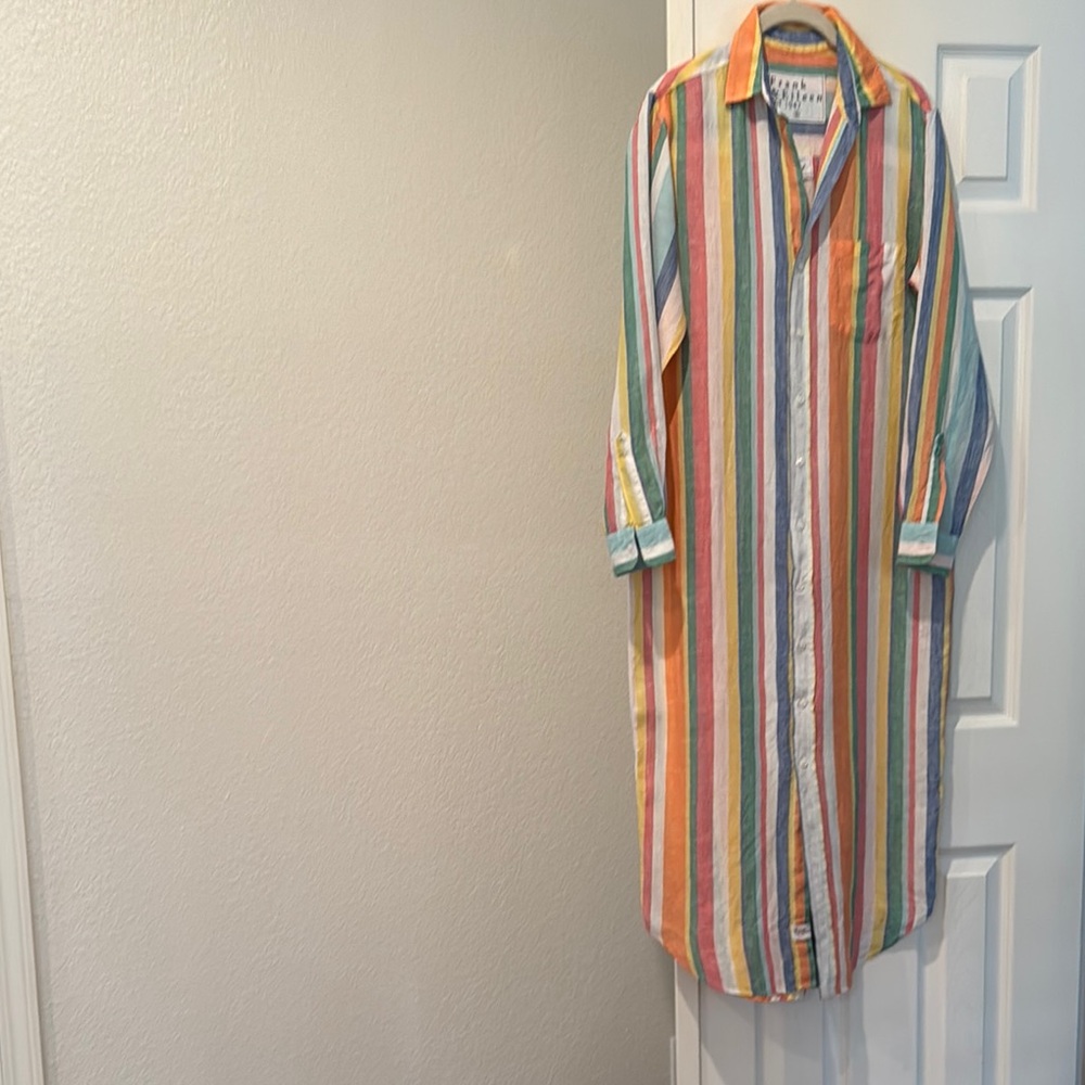 Frank & Eileen Multicolor Striped Shirt Dress